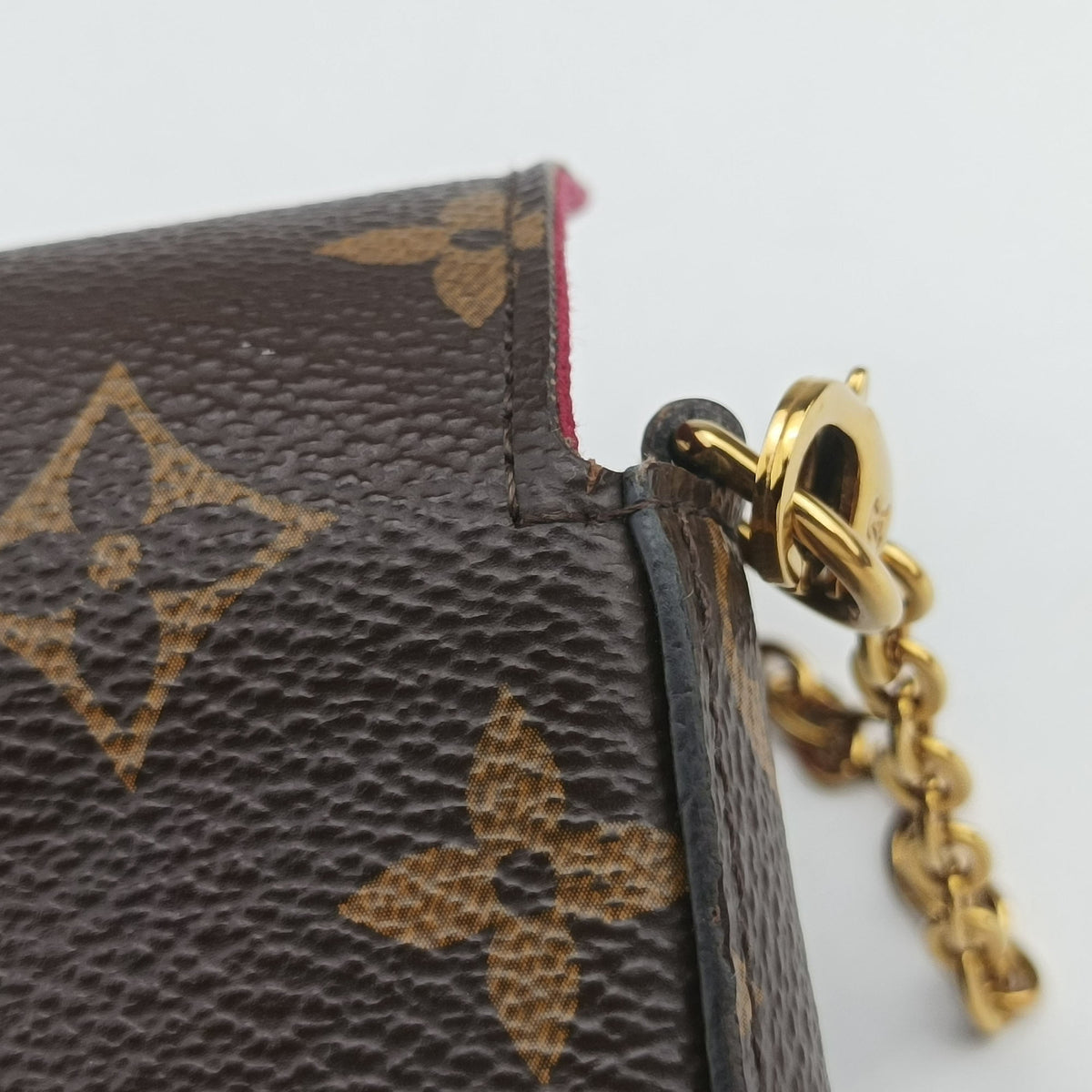 Pre-owned Louis Vuitton Pochette Felicie Brown Monogram Canvas M61276 shoulderbag | stylenewstar