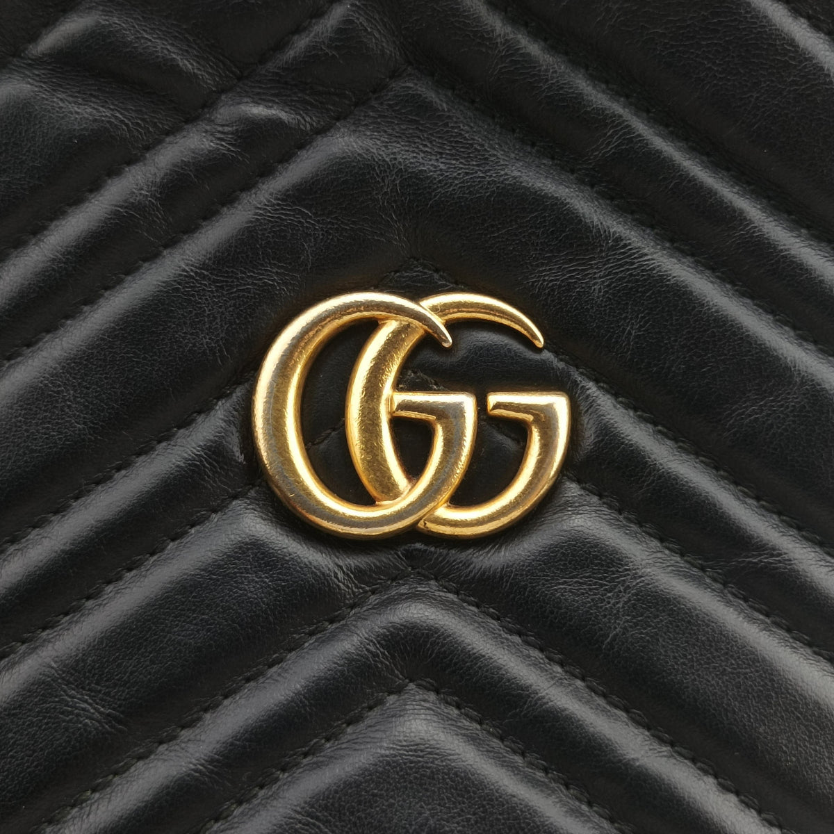 Pre-owned Gucci GG Marmont Black Leather 575163 shoulderbag | stylenewstar