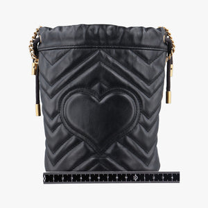 Pre-owned Gucci GG Marmont Black Leather 575163 shoulderbag | stylenewstar