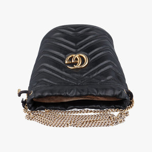 Pre-owned Gucci GG Marmont Black Leather 575163 shoulderbag | stylenewstar