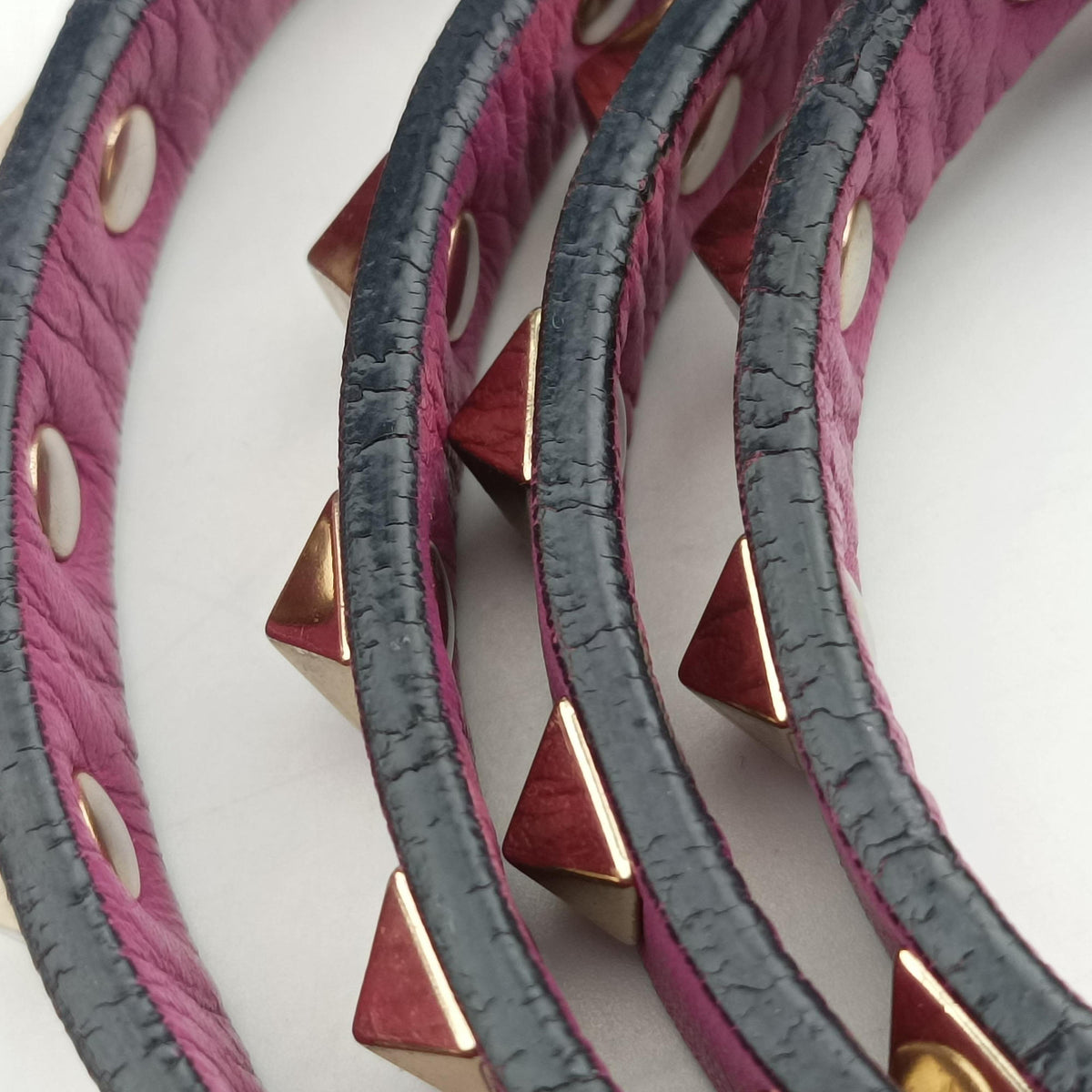 Vintage Valentino Rockstud Purple Leather  shoulderbag | stylenewstar