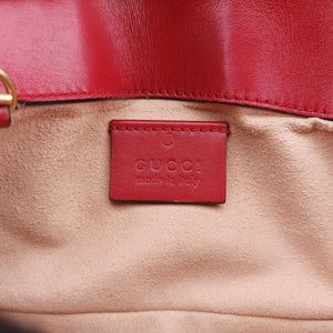 Pre-owned Gucci GG Marmont Red Leather 476433 shoulderbag | stylenewstar