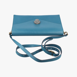 Pre-owned Gucci Thiara Envelope Animalier Blue Leather 527857 shoulderbag | stylenewstar