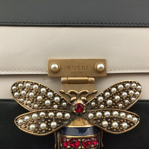 Vintage Gucci Queen Margaret Black×white Leather 476542 shoulderbag | stylenewstar