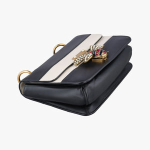 Vintage Gucci Queen Margaret Black×white Leather 476542 shoulderbag | stylenewstar