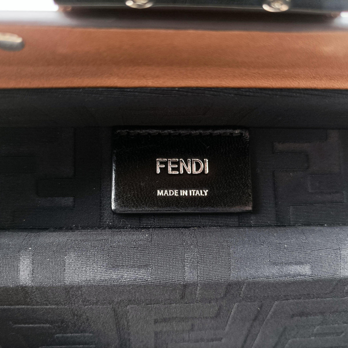 Vintage Fendi Zucca Trunk Brown PVC Coated Canvas × Leather 7VA507 shoulderbag | stylenewstar