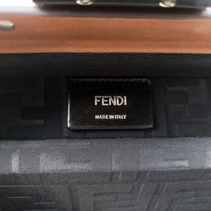 Vintage Fendi Zucca Trunk Brown PVC Coated Canvas × Leather 7VA507 shoulderbag | stylenewstar