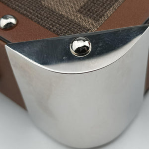 Vintage Fendi Zucca Trunk Brown PVC Coated Canvas × Leather 7VA507 shoulderbag | stylenewstar