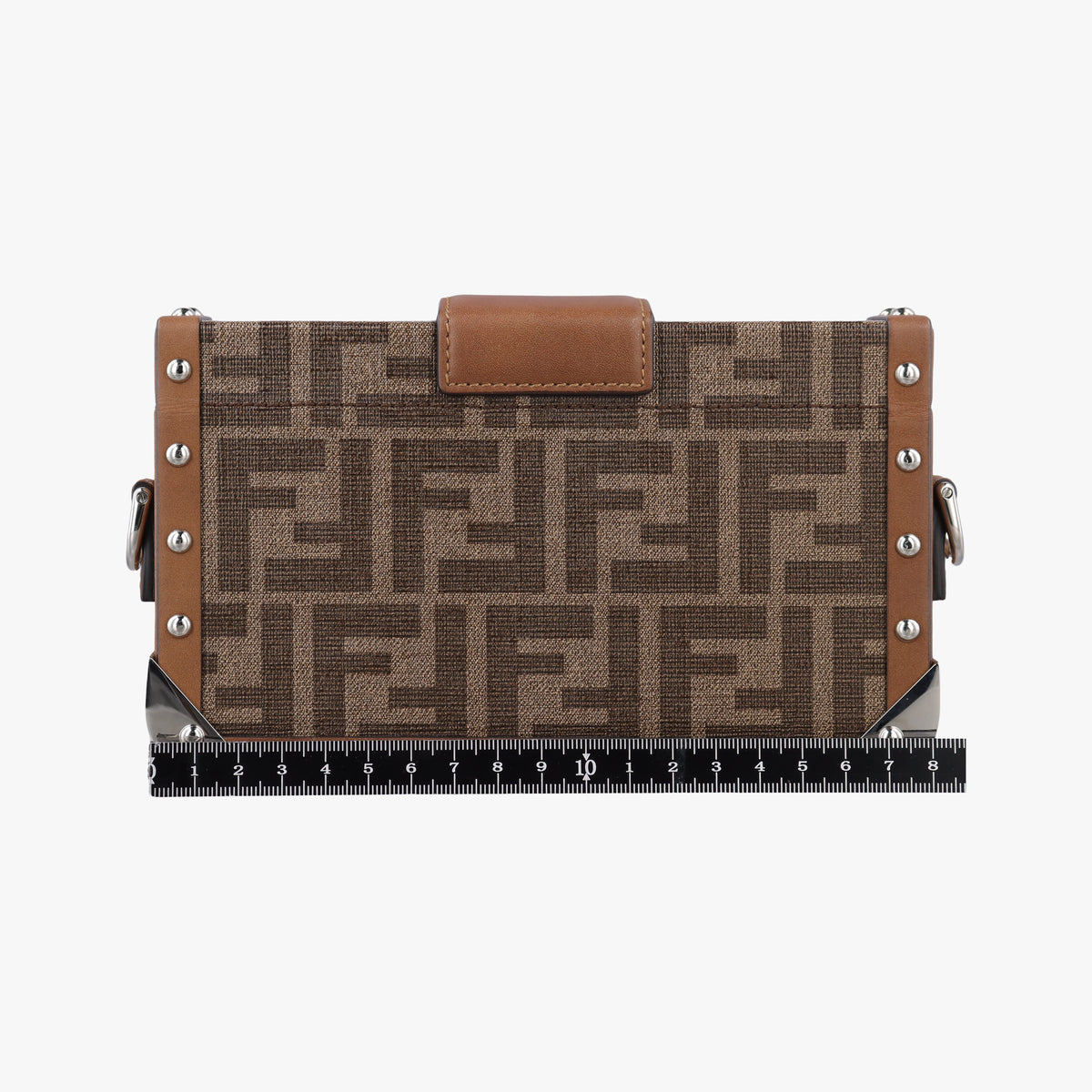 Vintage Fendi Zucca Trunk Brown PVC Coated Canvas × Leather 7VA507 shoulderbag | stylenewstar