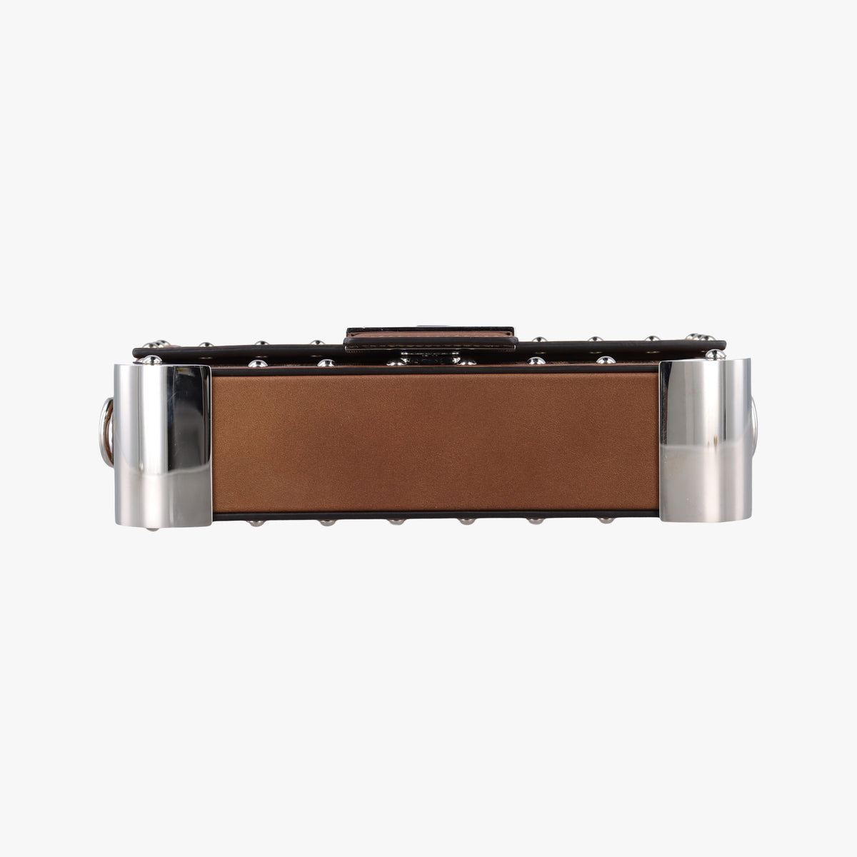 Vintage Fendi Zucca Trunk Brown PVC Coated Canvas × Leather 7VA507 shoulderbag | stylenewstar