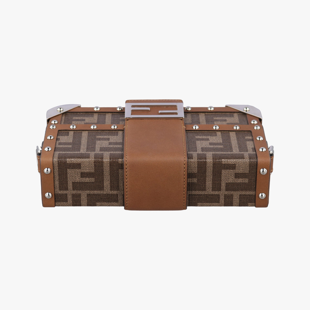 Vintage Fendi Zucca Trunk Brown PVC Coated Canvas × Leather 7VA507 shoulderbag | stylenewstar