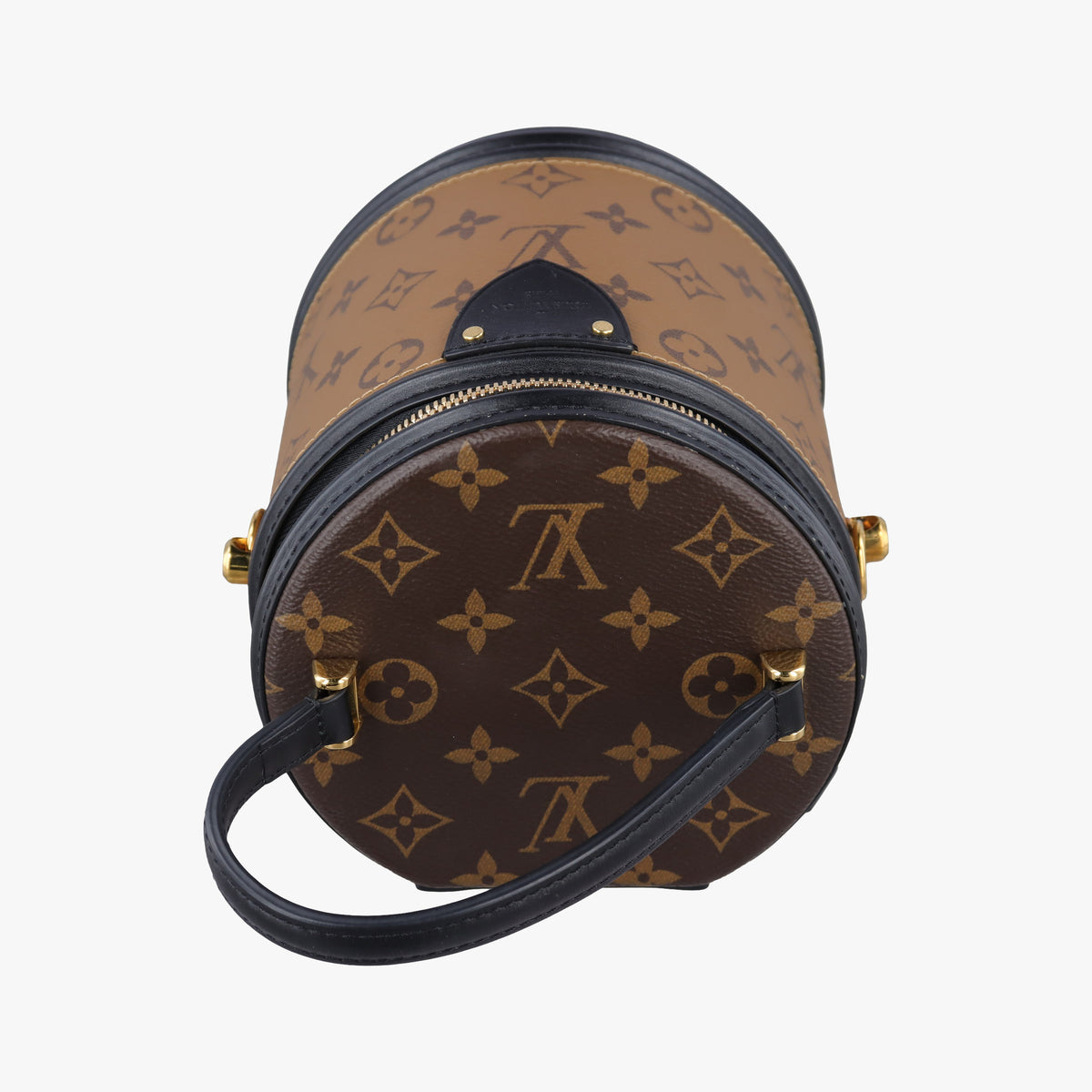 Pre-owned Louis Vuitton Cannes Brown × Black Monogram Reverse M43986 shoulderbag | stylenewstar