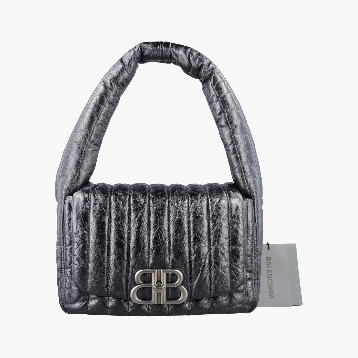 Vintage Balenciaga Monaco Small STEEL GREY Calf 787896 shoulderbag | stylenewstar