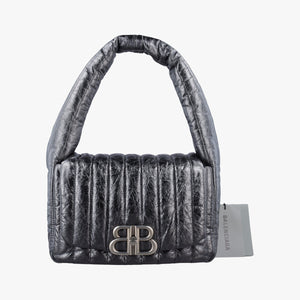Vintage Balenciaga Monaco Small STEEL GREY Calf 787896 shoulderbag | stylenewstar