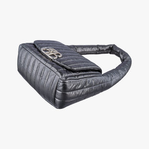 Vintage Balenciaga Monaco Small STEEL GREY Calf 787896 shoulderbag | stylenewstar