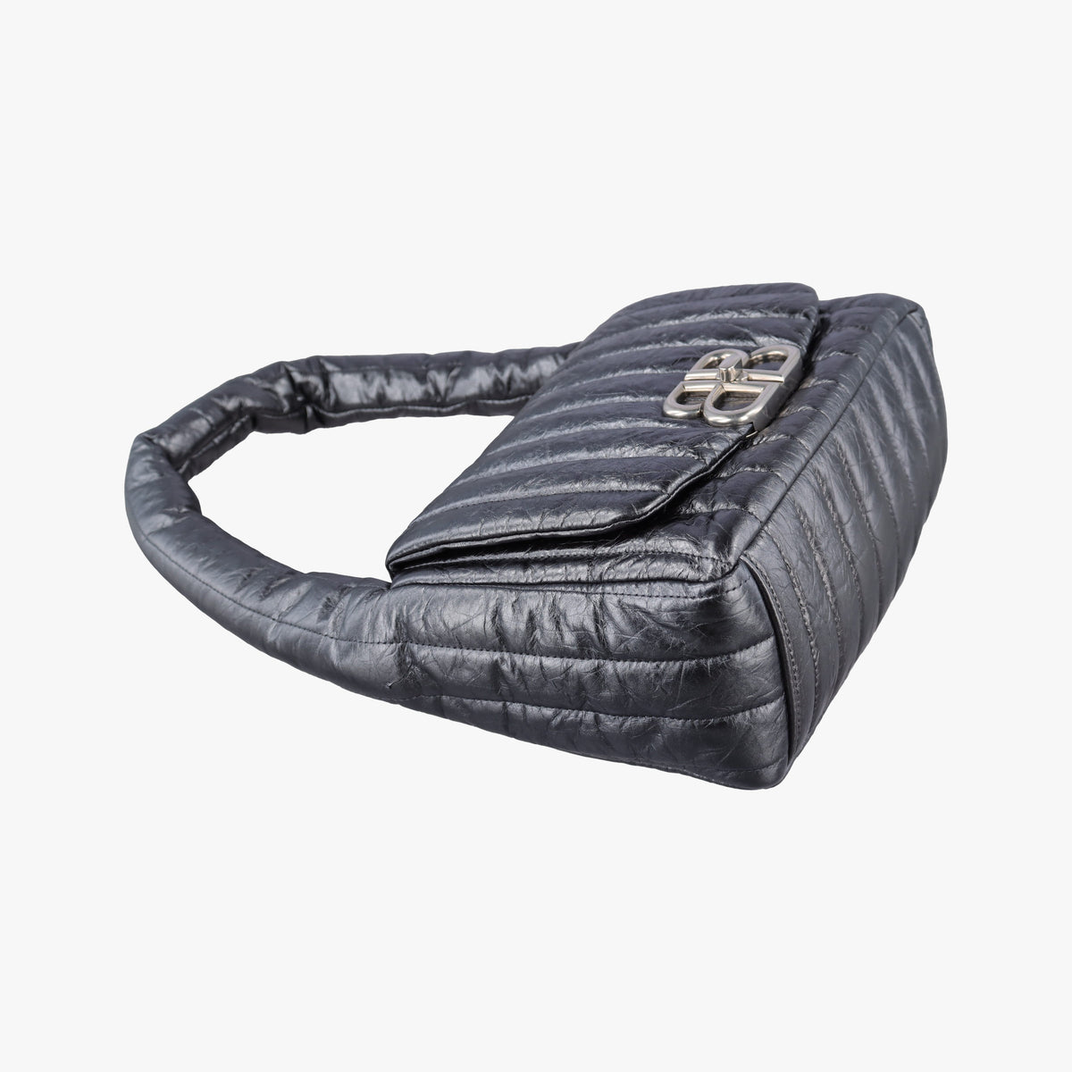 Vintage Balenciaga Monaco Small STEEL GREY Calf 787896 shoulderbag | stylenewstar
