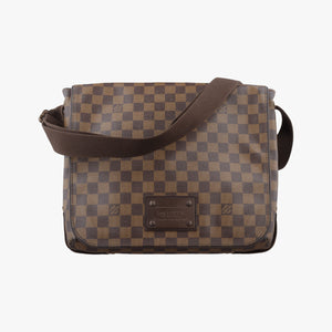 Pre-owned Louis Vuitton BROOKLYN MM EBENE Damier Canvas N51211 shoulderbag | stylenewstar