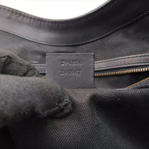 Pre-owned Gucci Soft Stirrup Black Suede 296856 handbag | stylenewstar