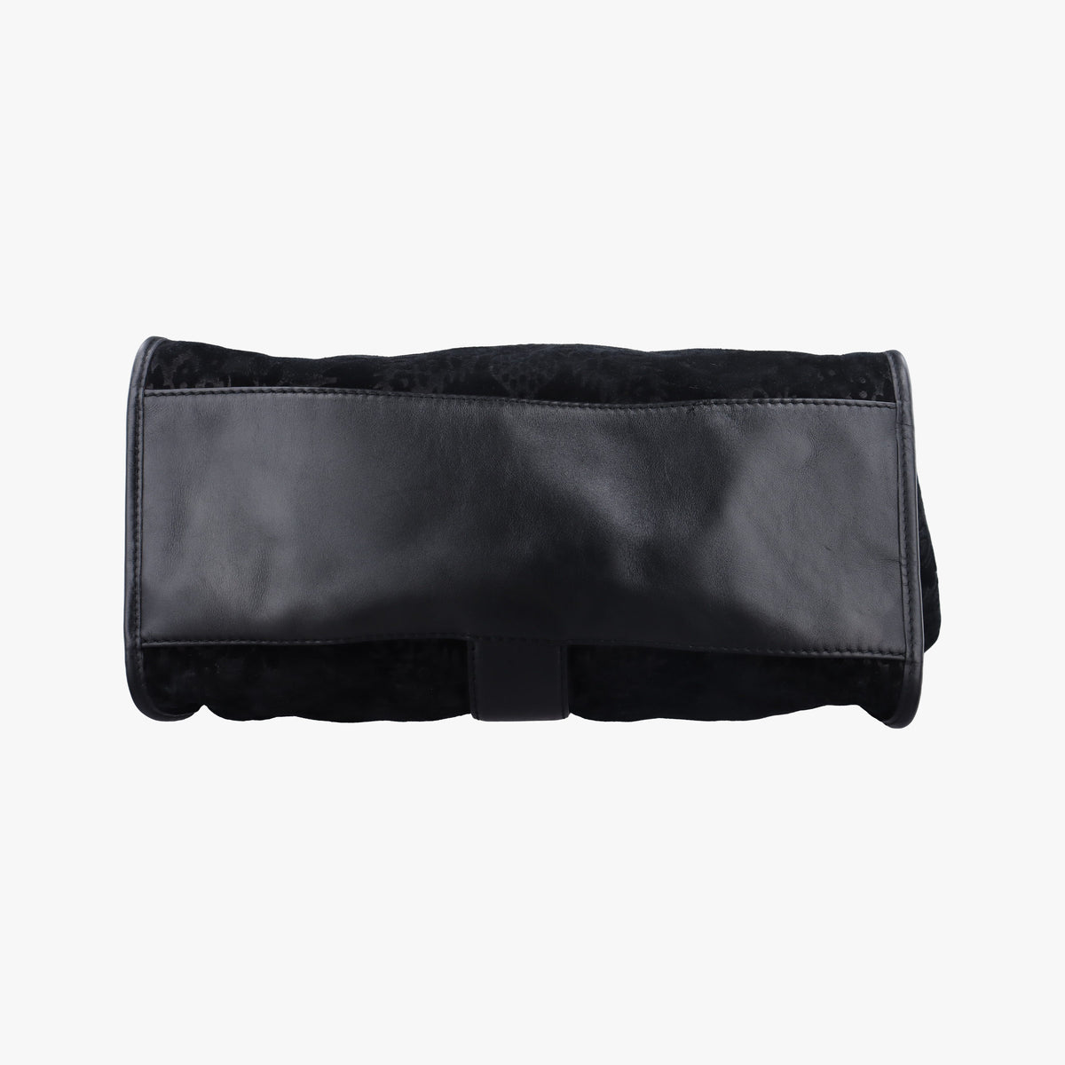Pre-owned Gucci Soft Stirrup Black Suede 296856 handbag | stylenewstar