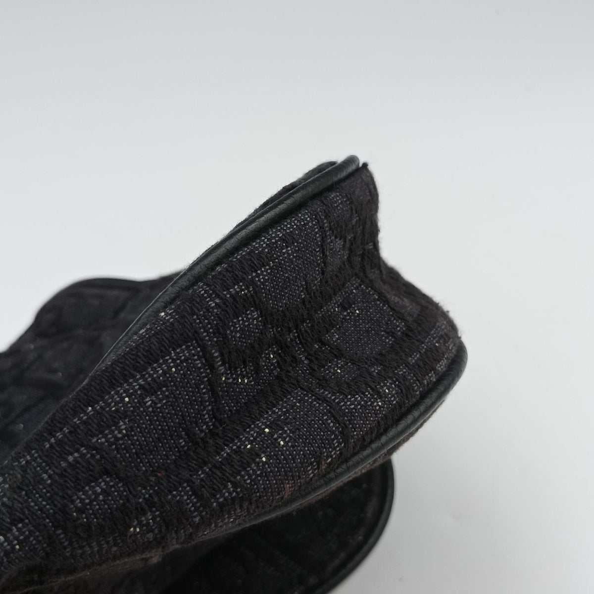 Pre-owned Christian Dior Saddle Black Jacquard×Leather 1ADPO093YKY bum bag/waist bag | stylenewstar