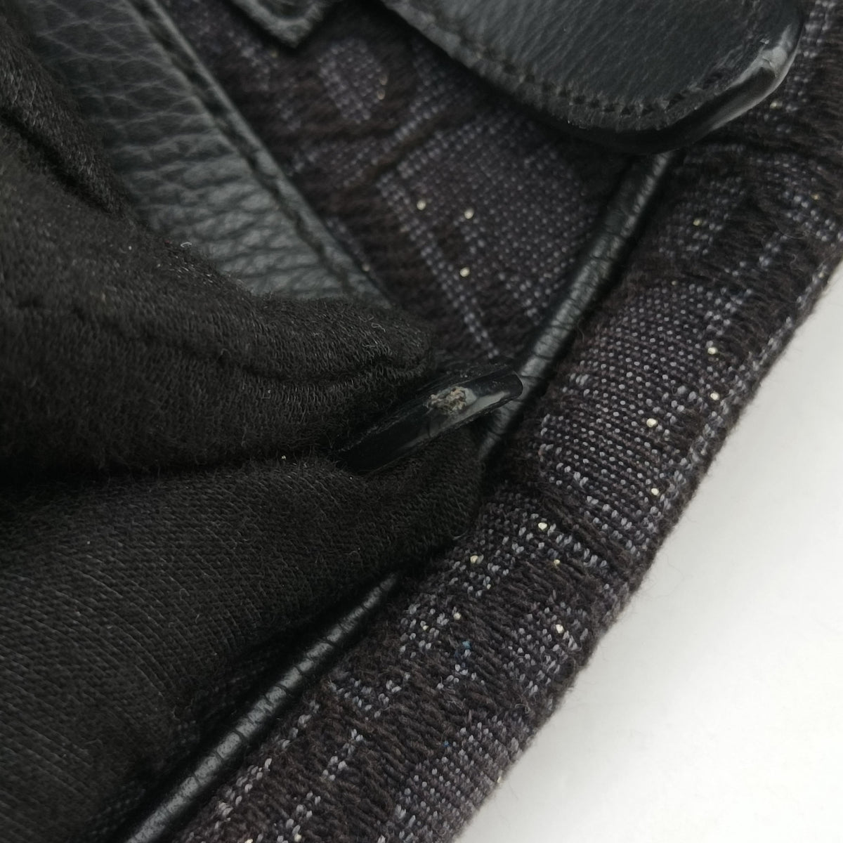 Pre-owned Christian Dior Saddle Black Jacquard×Leather 1ADPO093YKY bum bag/waist bag | stylenewstar
