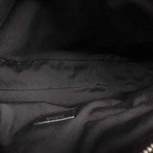 Pre-owned Christian Dior Saddle Black Jacquard×Leather 1ADPO093YKY bum bag/waist bag | stylenewstar
