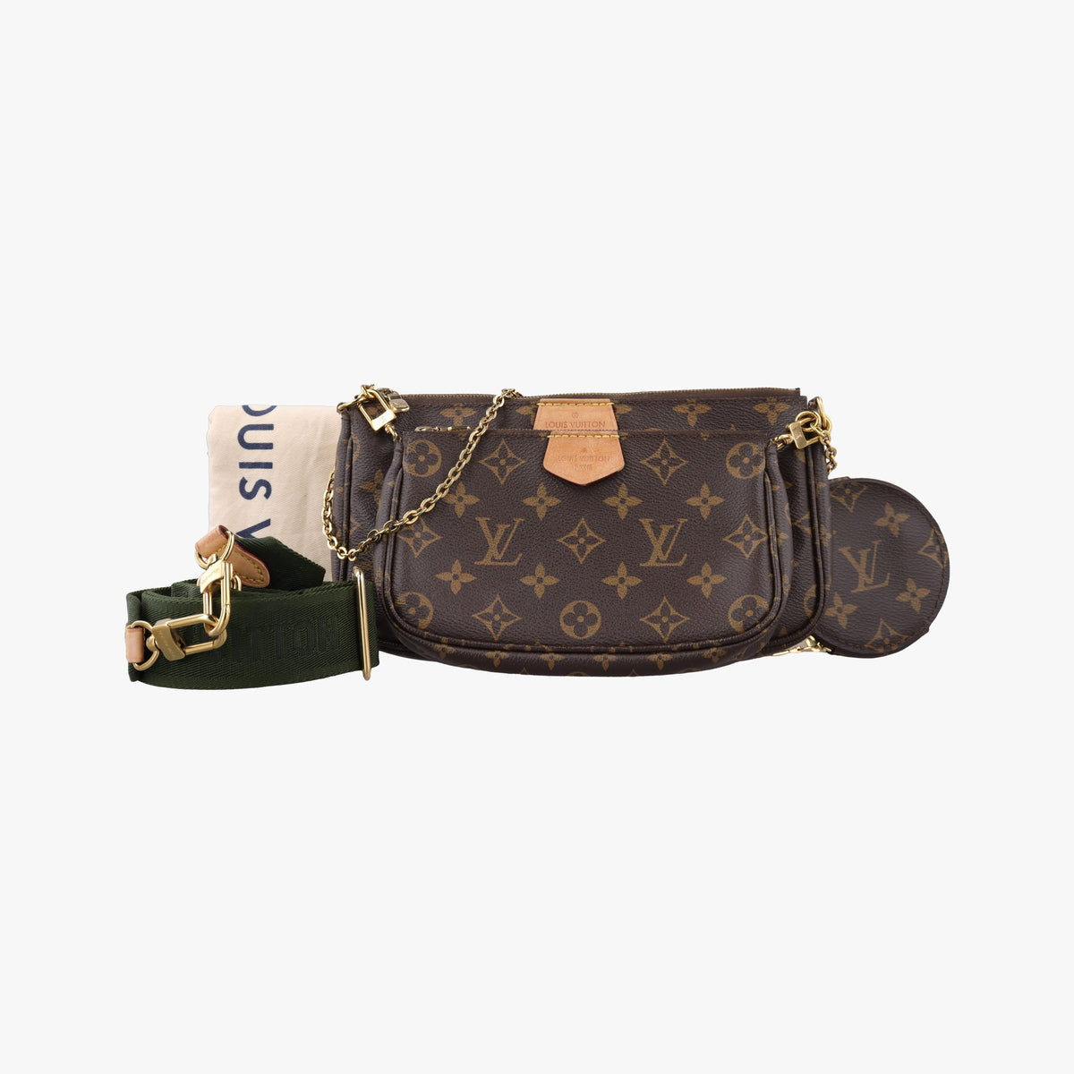 Pre-owned Louis Vuitton MULTI POCHETTE ACCESSOIRES brown×khaki Monogram Canvas M44813 shoulderbag | stylenewstar