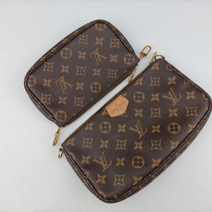 Pre-owned Louis Vuitton MULTI POCHETTE ACCESSOIRES brown×khaki Monogram Canvas M44813 shoulderbag | stylenewstar
