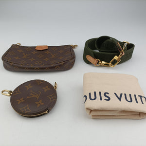 Pre-owned Louis Vuitton MULTI POCHETTE ACCESSOIRES brown×khaki Monogram Canvas M44813 shoulderbag | stylenewstar