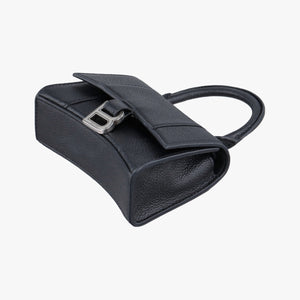 Pre-owned Balenciaga Hourglass Black Leather  shoulderbag | stylenewstar