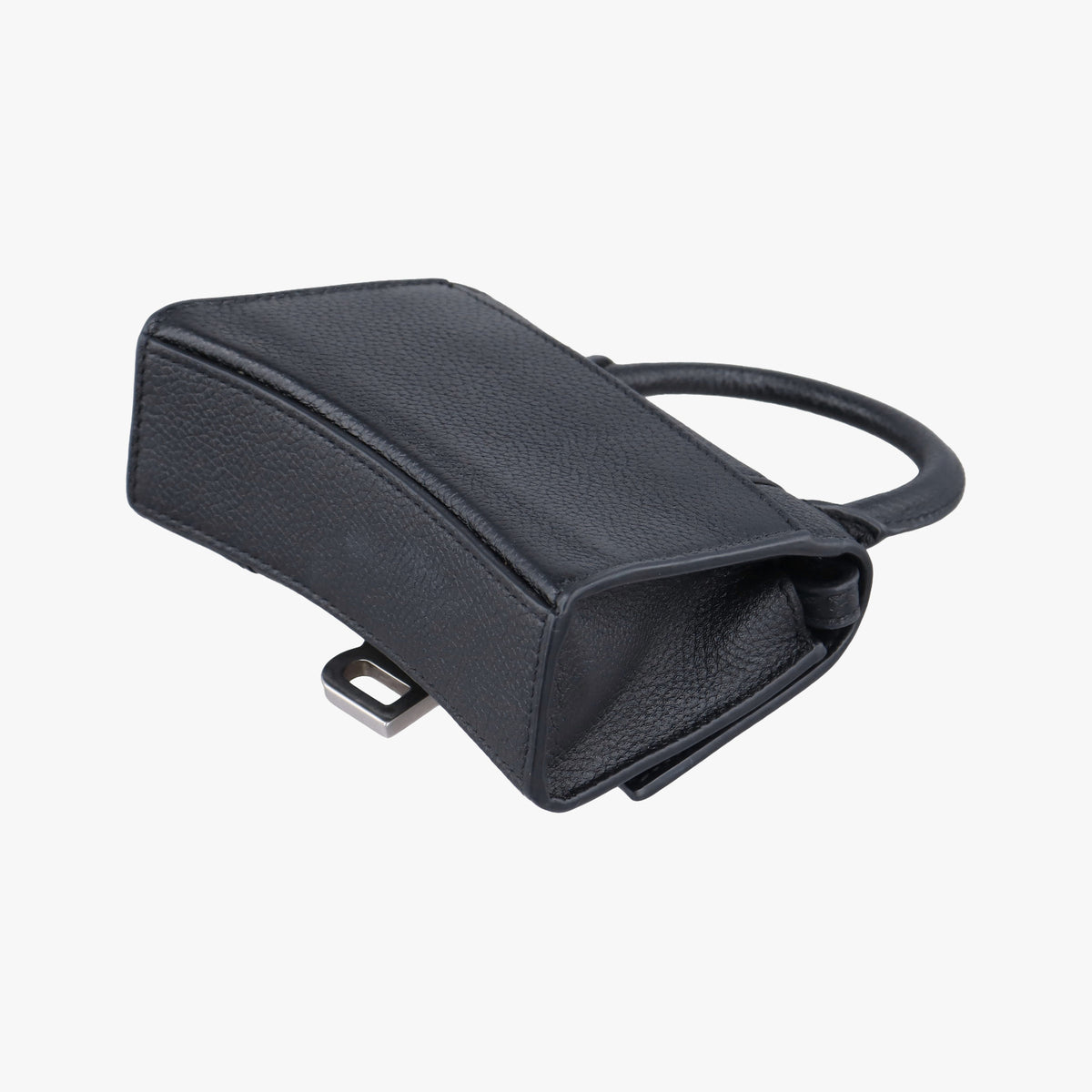 Pre-owned Balenciaga Hourglass Black Leather  shoulderbag | stylenewstar