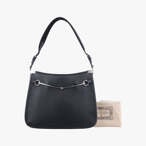 Pre-owned Gucci Horsebit Slim Black Leather 764191 shoulderbag | stylenewstar