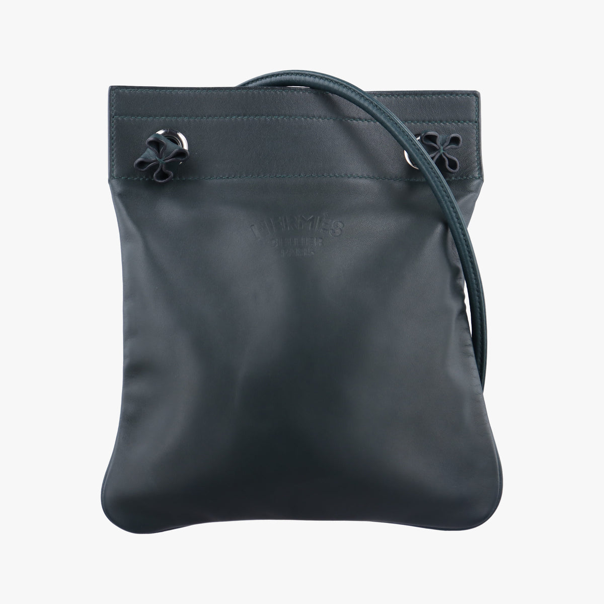 Pre-owned Hermes Sac Aline mini Green leather  shoulderbag | stylenewstar