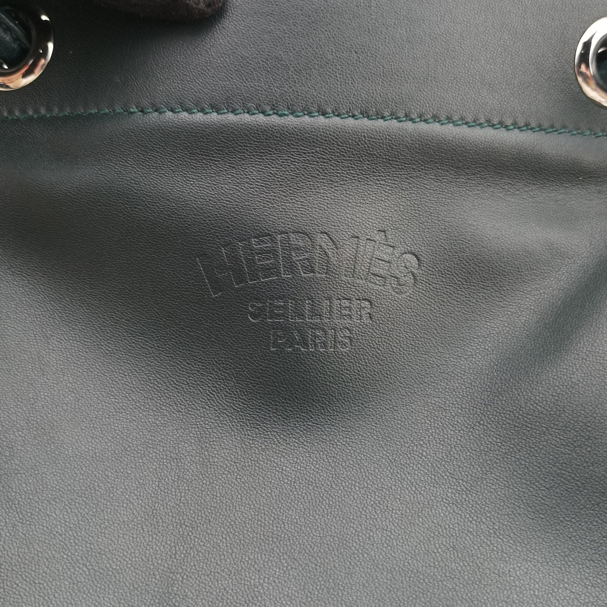 Pre-owned Hermes Sac Aline mini Green leather  shoulderbag | stylenewstar