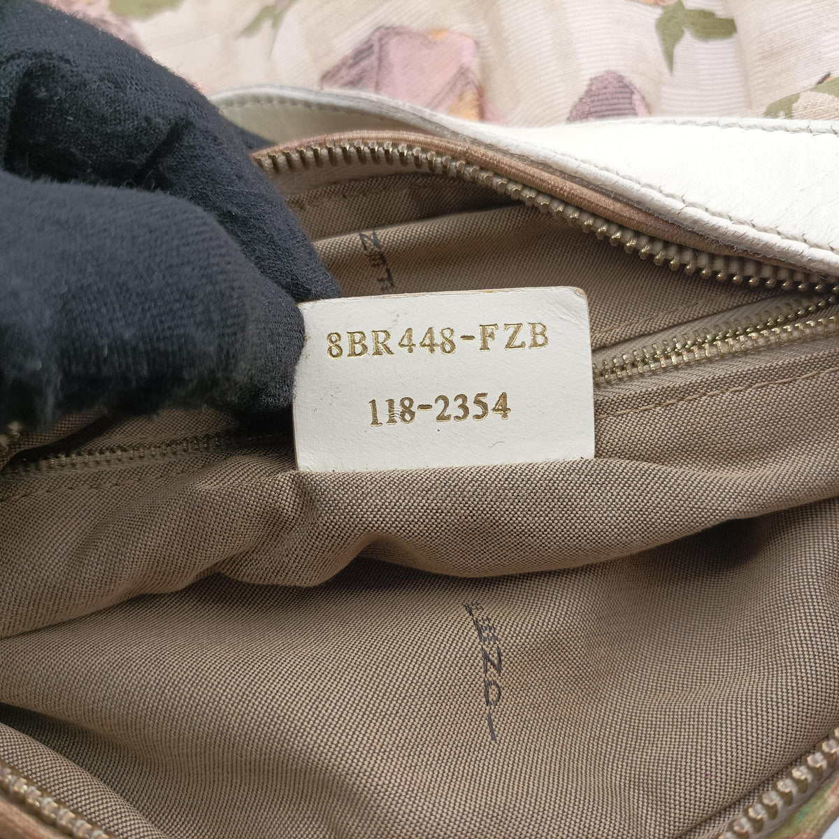 Pre-owned Fendi Chef Perforated Charm Zucca Print Multicolour Canvas × Leather 8BR448 shoulderbag | stylenewstar