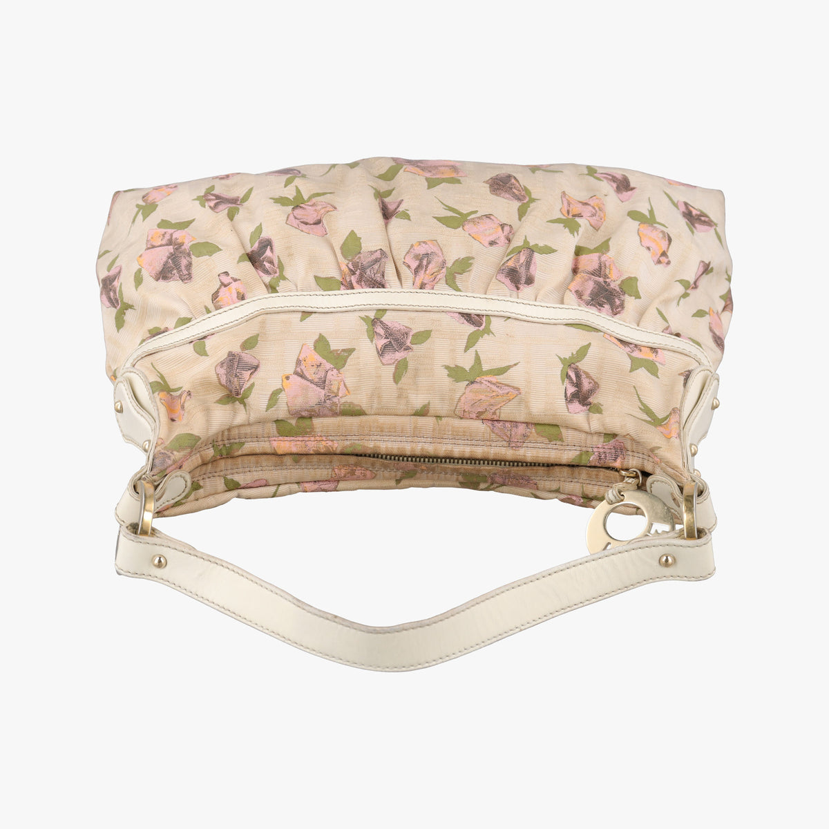 Pre-owned Fendi Chef Perforated Charm Zucca Print Multicolour Canvas × Leather 8BR448 shoulderbag | stylenewstar