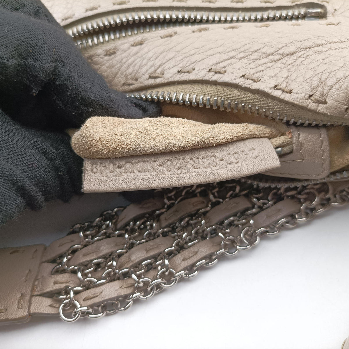 Secondhand Christian Dior Selleria Beige Leather 8BR420 shoulderbag | stylenewstar