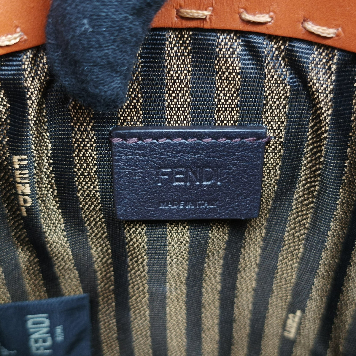 Pre-owned Fendi MINI SUNSHINE SHOPPER Camel Leather 8BS051 shoulderbag | stylenewstar