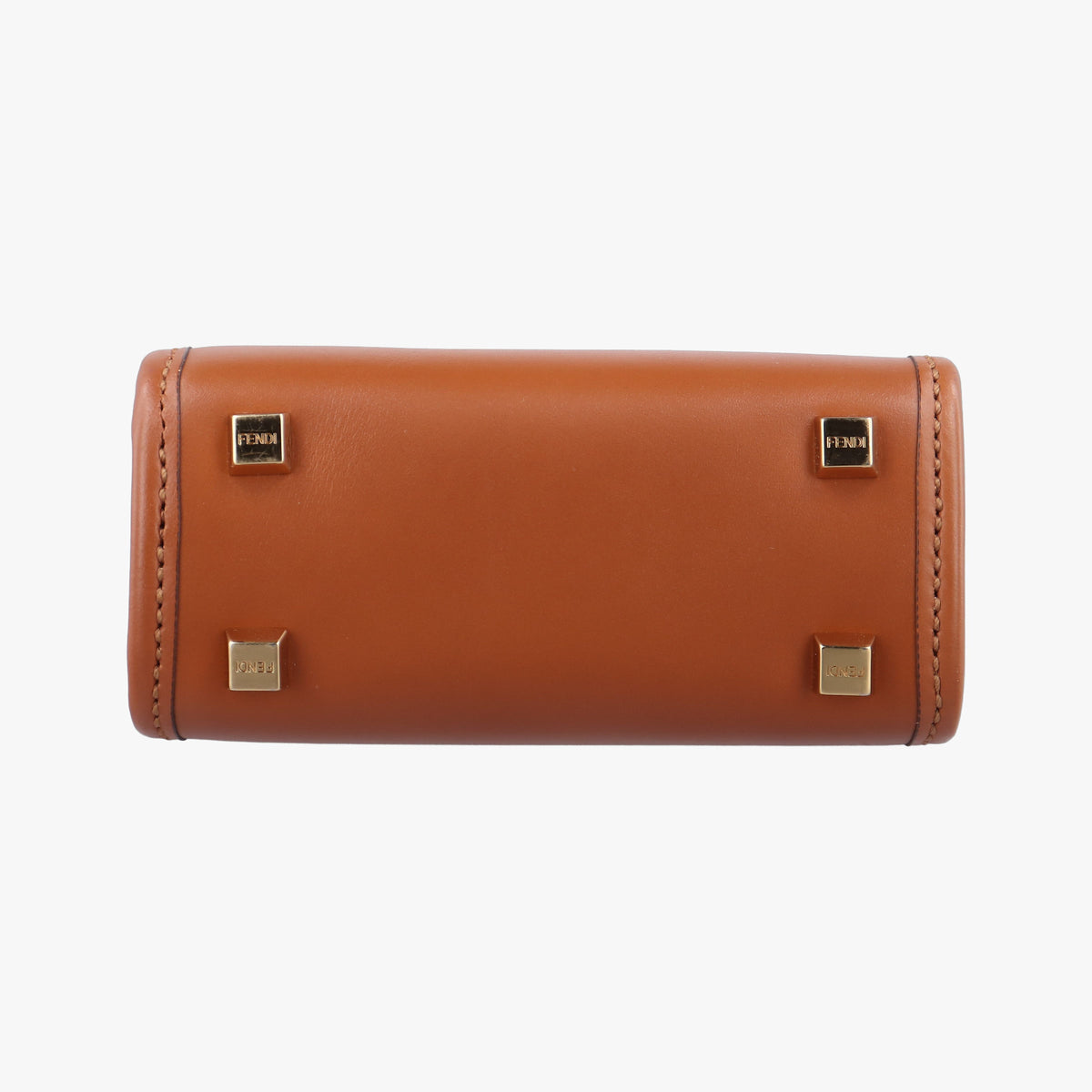 Pre-owned Fendi MINI SUNSHINE SHOPPER Camel Leather 8BS051 shoulderbag | stylenewstar