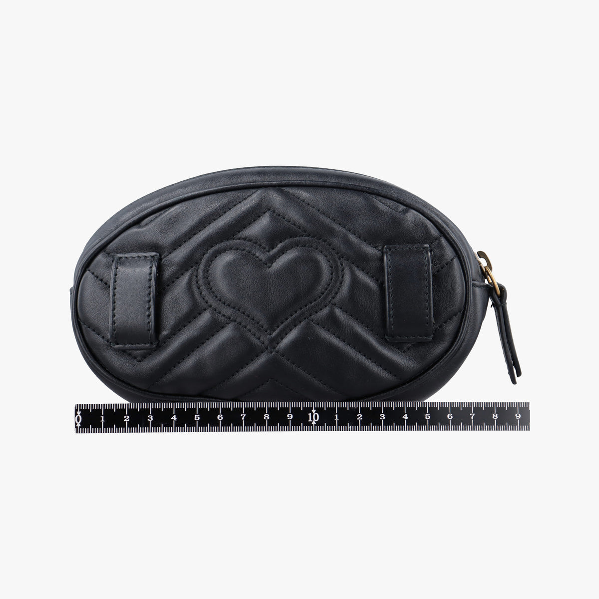 Pre-owned Gucci GG Marmont Black Leather 476434 bum bag/waist bag | stylenewstar