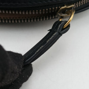 Pre-owned Gucci GG Marmont Black Leather 476434 bum bag/waist bag | stylenewstar