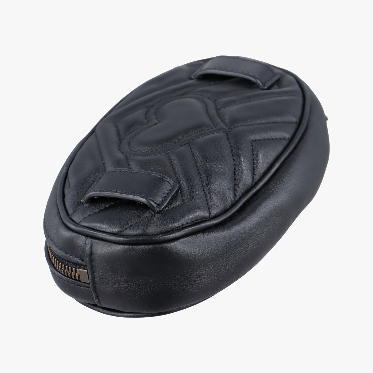 Pre-owned Gucci GG Marmont Black Leather 476434 bum bag/waist bag | stylenewstar