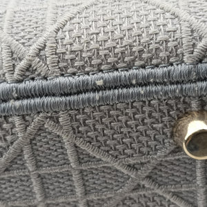 Pre-owned Christian Dior Lady Dior D-lite Grey Jacquard  shoulderbag | stylenewstar