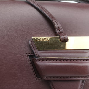 Pre-owned Loewe Barcelona Burgundy Leather  shoulderbag | stylenewstar