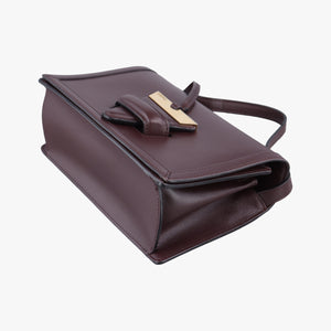 Pre-owned Loewe Barcelona Burgundy Leather  shoulderbag | stylenewstar
