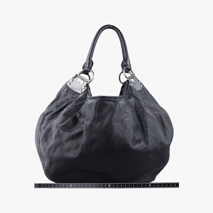Pre-owned Miu Miu Hobo Bag Black Leather  shoulderbag | stylenewstar