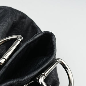 Pre-owned Miu Miu Hobo Bag Black Leather  shoulderbag | stylenewstar