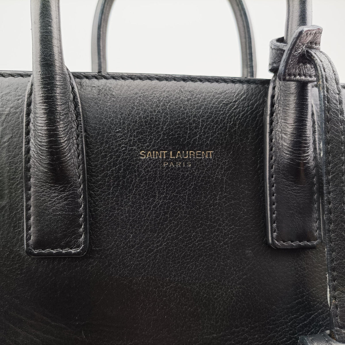 Vintage Yves Saint Laurent SAC DE JOUR Black Leather 340778 shoulderbag | stylenewstar