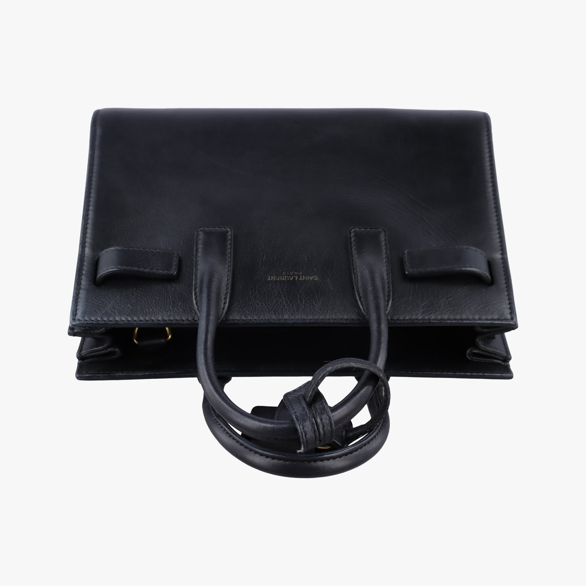 Vintage Yves Saint Laurent SAC DE JOUR Black Leather 340778 shoulderbag | stylenewstar