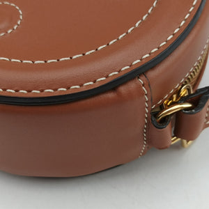 Pre-owned Celine Oval Purse Cuir Triomphe Brown Leather  shoulderbag | stylenewstar